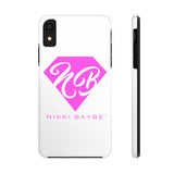 Nikki BayBe Pink Logo Case Mate Tough Phone Cases - StereoTypeTees