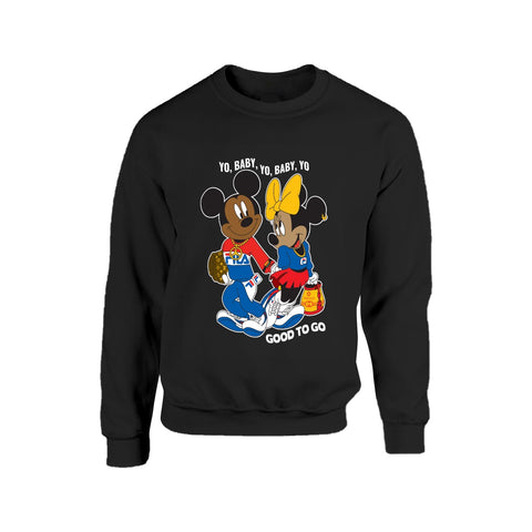 Yo Baby Yo Men's Round Neck Long Sleeve Sweatshirt