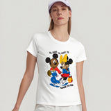 Yo Baby Yo Women's Round-Neck Short-Sleeved Casual T-Shirt