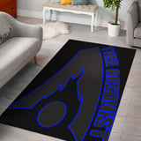 Thee Arsonist Black Blue Logo Rug