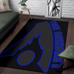 Thee Arsonist Black Blue Logo Rug