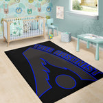 Thee Arsonist Black Blue Logo Rug