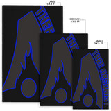 Thee Arsonist Black Blue Logo Rug