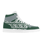 TTG Green. Men's High Top Skateboard Sneakers