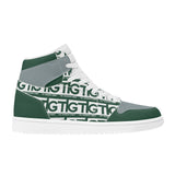 TTG Green. Men's High Top Skateboard Sneakers