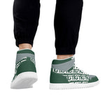 TTG Green. Men's High Top Skateboard Sneakers