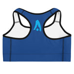 Thee Arsonist Logo (blue) Sports bra