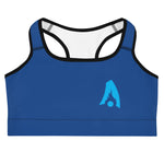 Thee Arsonist Logo (blue) Sports bra