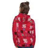 TTG FAMILY AOP LOGO HOODIE (Red)