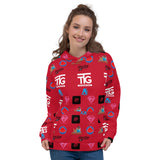 TTG FAMILY AOP LOGO HOODIE (Red)