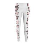 White/Pink Legendary Leggings - StereoTypeTees