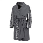 Men's Classic Gray Bandana Bathrobe