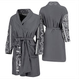 Men's Classic Gray Bandana Bathrobe