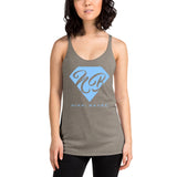 Nikki Baybe Light Blue Logo Racerback Tank - StereoTypeTees