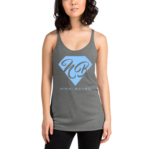 Nikki Baybe Light Blue Logo Racerback Tank - StereoTypeTees