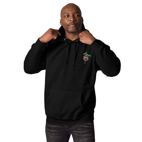 DJ Blvd Black Embroidered Unisex Hoodie